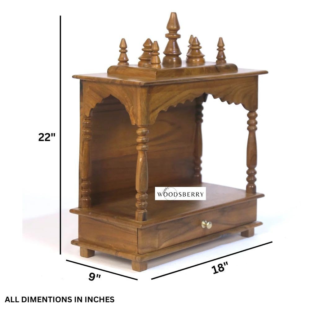 Solid Sheesham wood Temple With Storage