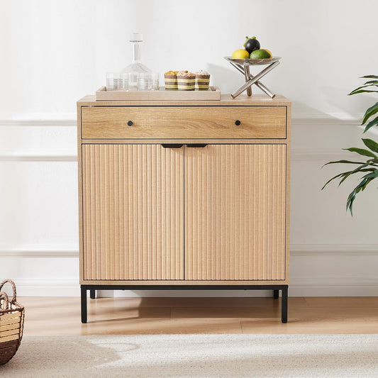 Dakota Kitchen Cabinet With Iron Legs