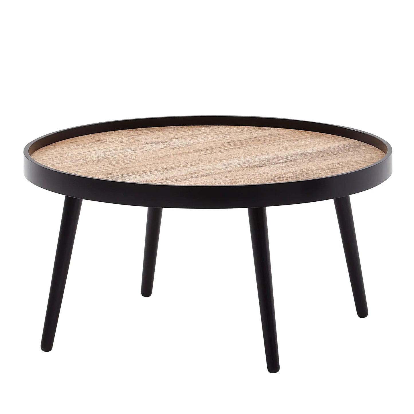 Mango Wood Round Coffee Table With Iron Legs