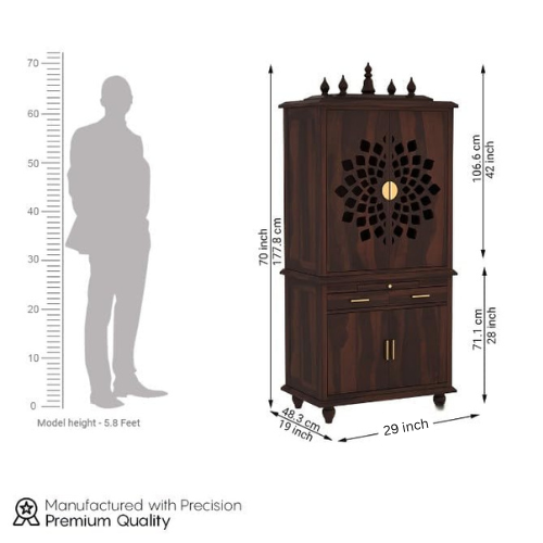 5.8 Feet Long Bhagvti Temple