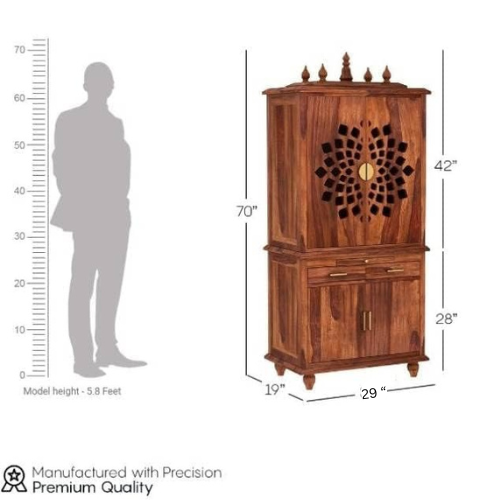 5.8 Feet Long Bhagvti Temple Honey