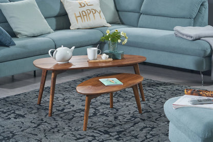 Solid Sheesham Wood Coffee Table Set of Two