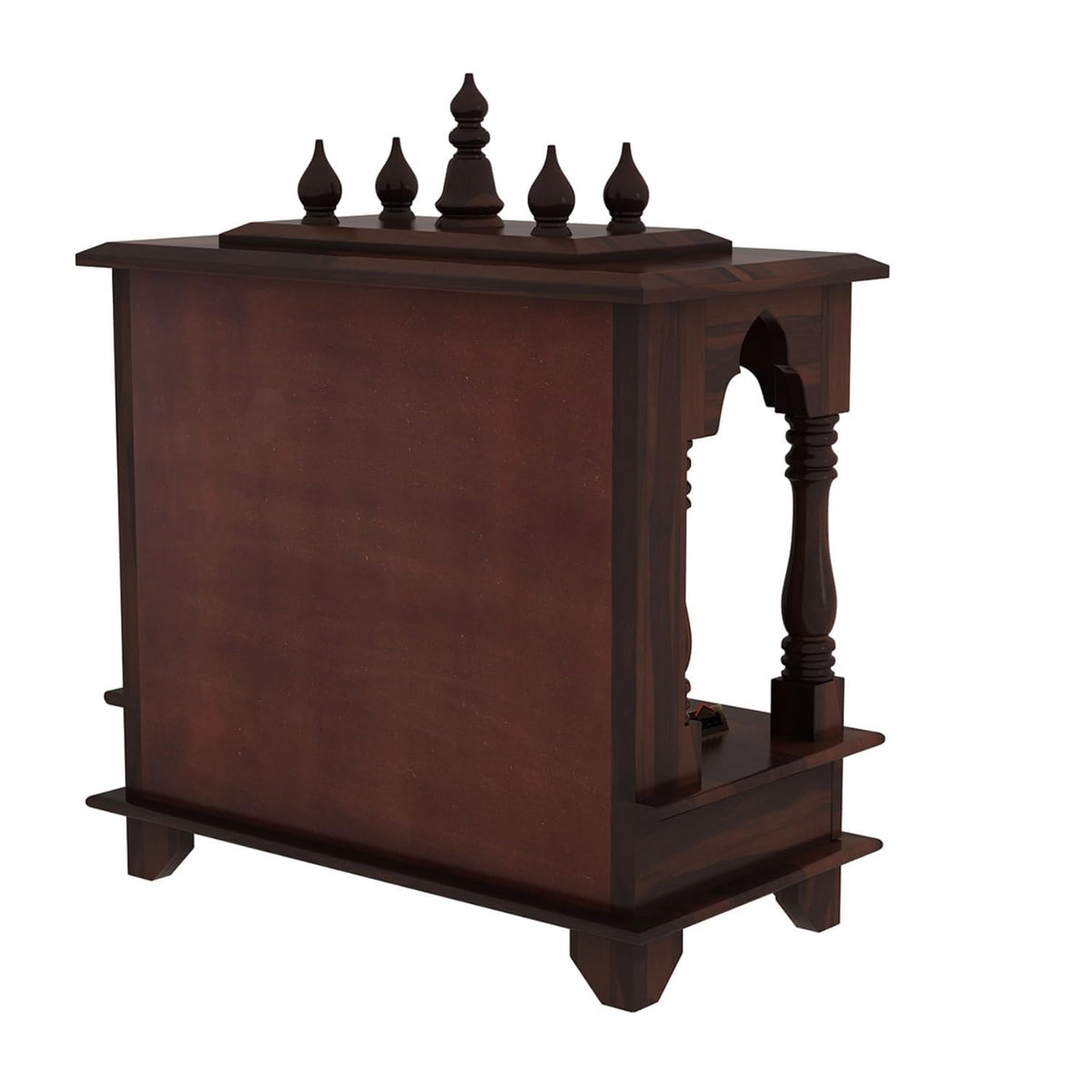 Solid Sheesham Wood Temple With 2 Storage Drawers