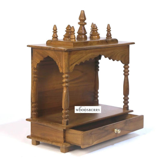 Solid Sheesham wood Temple With Storage