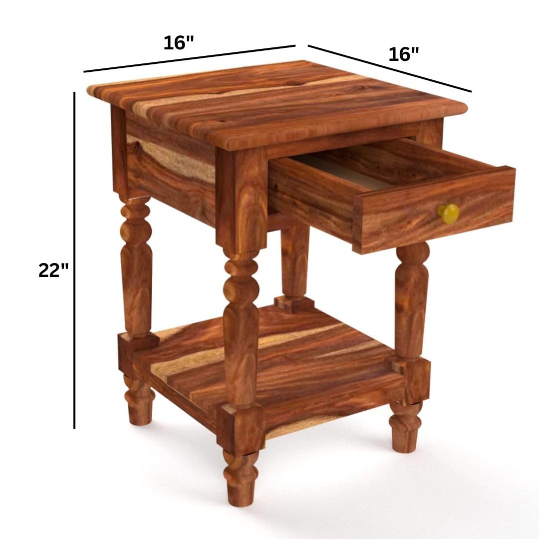 Nightstand Lamp Table with Drawer
