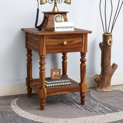 Nightstand Lamp Table with Drawer