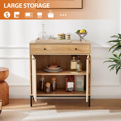 Dakota Kitchen Cabinet With Iron Legs