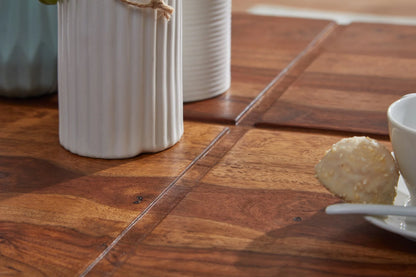 Solid Sheesham Wood Center Table With Natural Honey Finish
