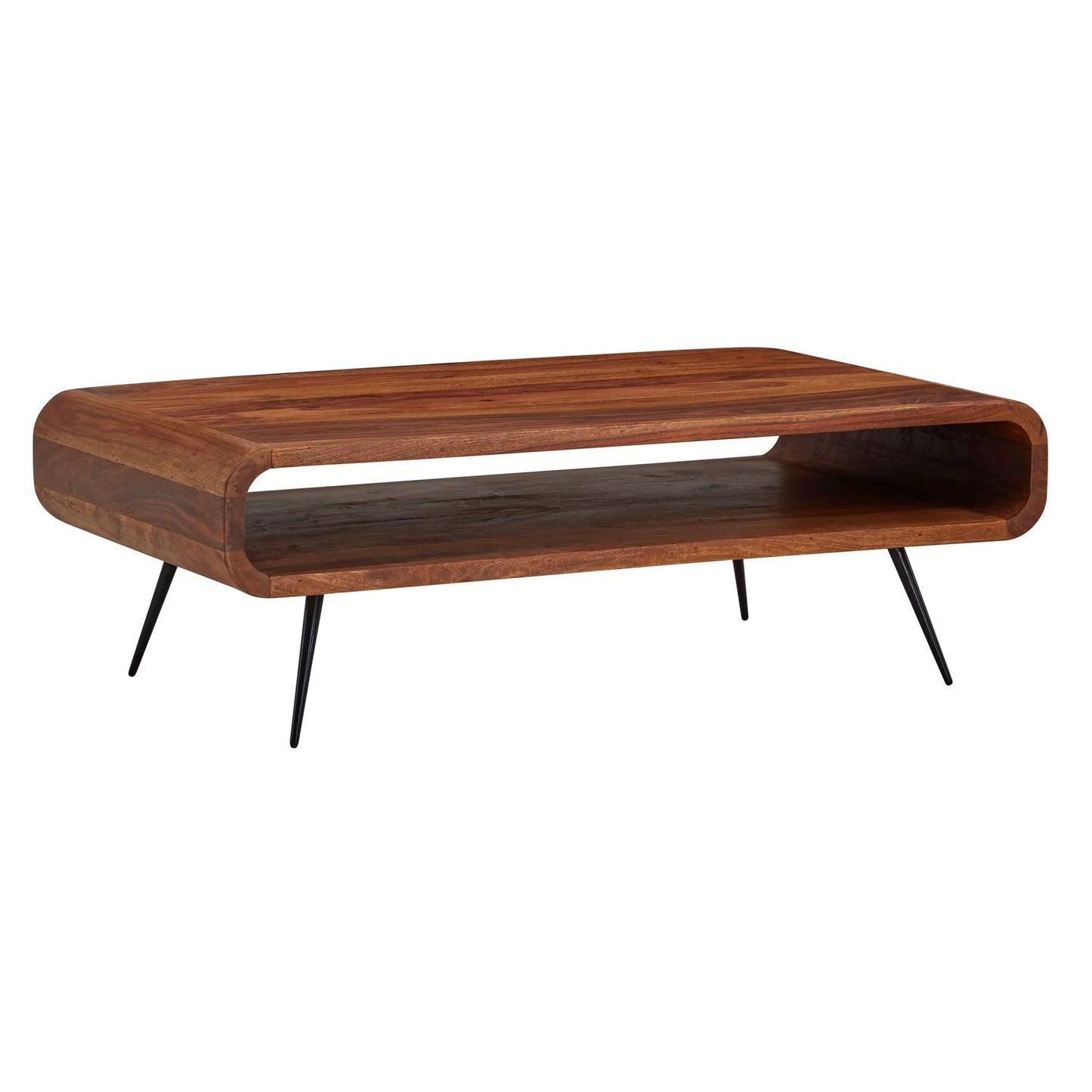 Sheesham Wood Coffee Table With Iron Legs